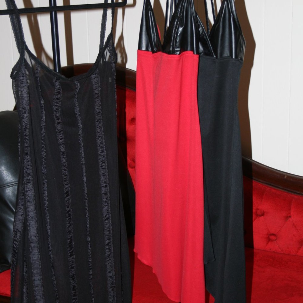 3 Piece Set Lip Service 2nd Wh0rehou$e Dress Set M Black/Red